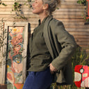 Blouse Thémis - armuré/double gaze kaki - Quintessence