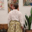 Blouse Thémis - broderie fleurie blanc cassé - Quintessence