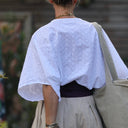 Blouse Yoko - broderie Rêverie blanche - Quintessence