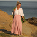 Blouse Yoko - voile de coton brodé blanc cassé pâquerettes - Quintessence