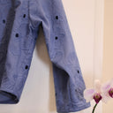 Boléro Ange - coton brodé ajouré bleu lavande - Quintessence