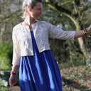 Boléro Ange - coton brodé ajouré ficelle - Quintessence