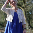 Boléro Ange - coton brodé ajouré ficelle - Quintessence