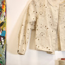 Boléro Ange - coton brodé ajouré ficelle - Quintessence