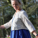 Boléro Ange - coton brodé ajouré ficelle - Quintessence