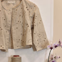 Boléro Ange - coton brodé ajouré ficelle - Quintessence