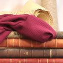 Boléro Ange - Double gaze de coton cerise noire - Quintessence