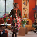 Boléro Ange - Double gaze de coton kaki - Quintessence