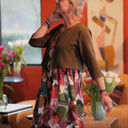 Boléro Ange - Double gaze de coton kaki - Quintessence