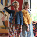 Boléro Ange - jacquard coton/lin marine - Quintessence