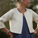 Boléro Ange - Jacquard ivoire & doré - Quintessence