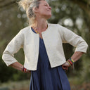 Boléro Ange - Jacquard ivoire & doré - Quintessence