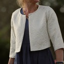 Boléro Ange - Jacquard ivoire & doré - Quintessence