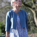 Boléro Ange - lin bleu navy - Quintessence