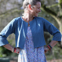 Boléro Ange - lin bleu navy - Quintessence