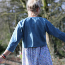 Boléro Ange - lin bleu navy - Quintessence