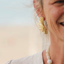 Boucle d'oreille Zéphir dorées - Quintessence