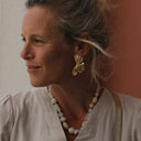 Boucle d'oreille Zéphir dorées - Quintessence