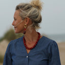 Boucles d’oreilles Énigme – Grenat - Quintessence