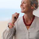 Bracelet Halo – Corail & Doré - Quintessence