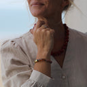 Bracelet Halo – Rose boisé, camel & Écaille doré - Quintessence