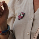 Broche Chouette brodée - Quintessence