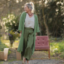 Calixte Double gaze de coton vert menthe | Fabriqué en France | Quintessence