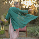 Calixte Double gaze de coton vert printemps | Quintessence
