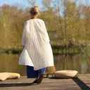 Calixte Voile de viscose ivoire brodé doré | Quintessence