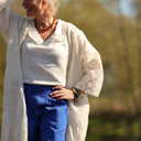 Calixte Voile de viscose ivoire brodé doré | Quintessence