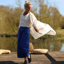 Calixte Voile de viscose ivoire brodé doré | Quintessence