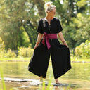 Ceinture Anita - Armuré de coton raisin - Quintessence