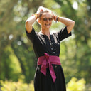 Ceinture Anita - Armuré de coton raisin - Quintessence