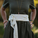 Ceinture Anita – Coton flammé brodé ivoire - Quintessence