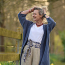 Ceinture Anita -Coton “Jardin Indigo” | Quintessence