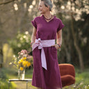 Ceinture Anita - coton rayé figue - Quintessence