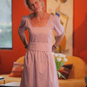 Ceinture Anita coton rayé framboise - Quintessence