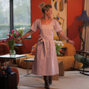 Ceinture Anita coton rayé framboise - Quintessence