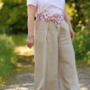 Ceinture Anita Coton souffle fleuri porté | atelier à Roubaix