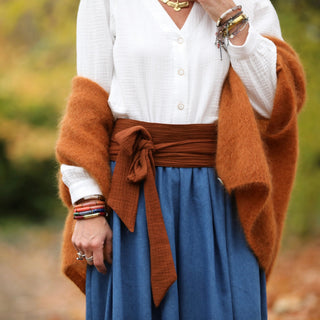 Ceinture Anita -double gaze de coton écureuil