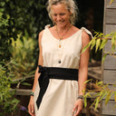 Ceinture Anita - double gaze de coton noire - Quintessence