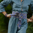 Ceinture Anita – fleuri bleu indigo - Quintessence