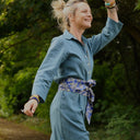 Ceinture Anita – fleuri bleu indigo - Quintessence