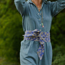 Ceinture Anita – fleuri bleu indigo - Quintessence