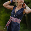 Ceinture Anita Fleurs d'aubergine - Quintessence