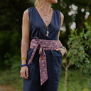 Ceinture Anita Fleurs d'aubergine - Quintessence