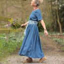 Ceinture Anita Fleurs d'indigo - Quintessence