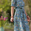 Ceinture Anita Fleurs d'indigo - Quintessence