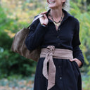 Ceinture Anita - Jacquard coton/lin moka - Quintessence