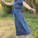 Ceinture Anita jean lyocell bleu plumetis | Quintessence